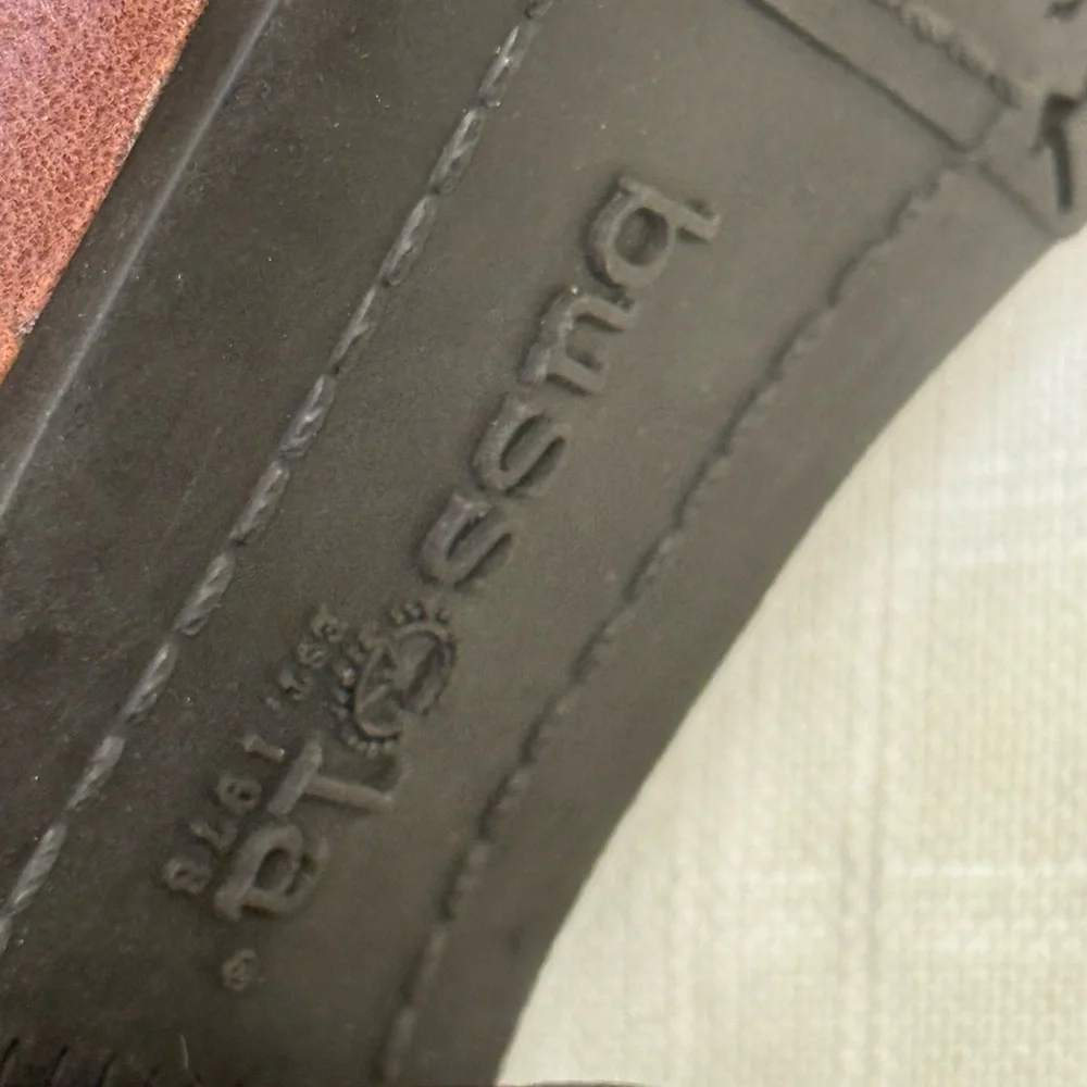 Gorgeous Lux Cognac Leather Bussola Brown Ankle Boots Size 38 (US 7) - Picture 13 of 16